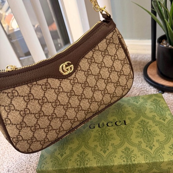 Brown and Gold Women's Bag - Picture 5 of 5